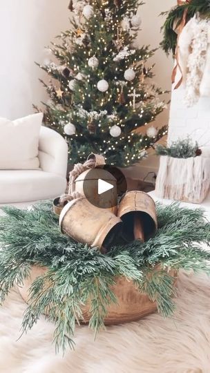 71K views · 8.1K reactions | These viral Christmas bells are back in stock! Comment “SHOP” and I will send you the details on these! They beautiful in a centerpiece, on a wreath, or even on your Christmas tree! 
•
•
#christmasiscoming #christmasbells #christmasdecor #christmas #decoratingfortheholidays #holidayseason #christmasideas #christmascenterpiece #easycenterpiece #christmasdiy #christmasdecorideas | Ashley Savage | Creator | Atlanta, GA | John Debney · Main Title Christmas Bell Centerpiece, Christmas Decorating Hacks, Diy Floral Decor, Christmas 2025, Simple Centerpieces, Christmas Centerpieces Diy, Christmas Mantel Decorations, Christmas Arrangements, Holiday Crafts Christmas