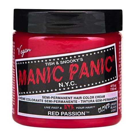 Manic Panic Infra Red, Manic Panic Fuschia Shock, Permanent Purple Hair Dye, Manic Panic Colors, Manic Panic Hair Dye, Manic Panic Hair Color, Manic Panic Hair, Dye Eyebrows, Vibrant Red Hair