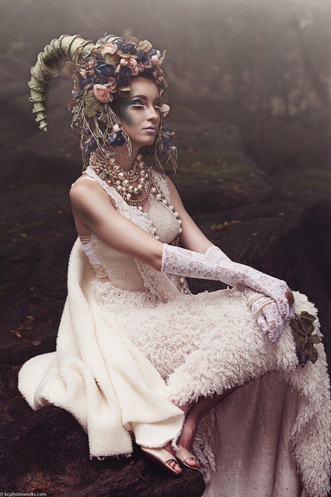 Taurus Dress, Flower Crown, Crown, White