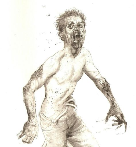 running zombie Fiction Characters, Walking Dead Zombies, Zombie Art, Dead Zombie, Art Study, Art Studies, Walking Dead, The Walking Dead, Horror Movies