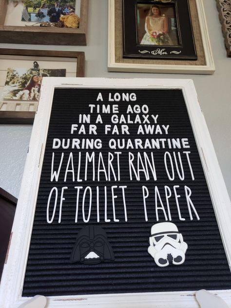 Star wars letter board quote #maythe4thbewithyou #maytheforcebewithyou #nomoretoiletpaper Star Wars Letter Board, Star Wars Quotes, Board Quotes, May The 4th Be With You, May The 4th, Letter Board, Star Wars, Stars, Quotes