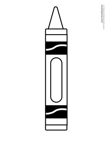 Crayon Template - Tim's Printables Blank Crayon Template, Crayon Outline Printable, Crayon Clipart Black And White, Crayon Printable Template, Drawing Of A Crayon, Crayon Template Free Printable, Crayon Outline, Crayon Coloring Page, Crayon Printable