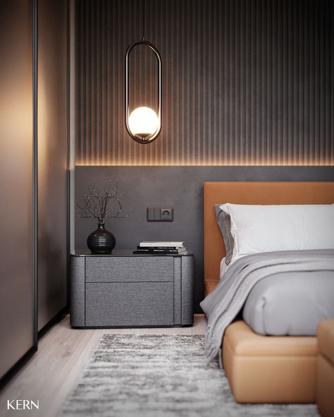 M.P. Apartment on Behance Hall Social, Taupe Bedroom, Ideas Decoracion, Casa Country, Modern Luxury Bedroom, Dekorasi Kamar Tidur, Luxury Bedroom Master, Bedroom Panel, Bedroom Bed Design