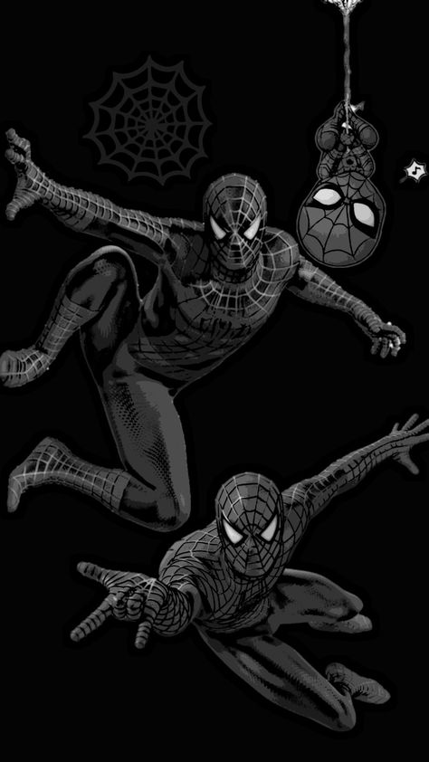 Spiderman Wallpaper Black And White, Spiderman Wallpaper Black, Black Spider Man Wallpaper, Spider Man Wallpaper Hd, Spider Man Black And White, Black Spiderman Wallpaper, Grey Spiderman, Spiderman Lockscreen, Spiderman Hd