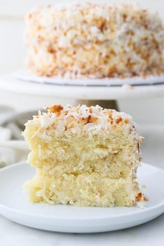 Coconut Layer Cake, Coconut Cream Cheese, Coconut Cream Cheese Frosting, Cake With Coconut, Coconut Custard, Gateaux Cake, Monkey Bread, Coconut Recipes, Coconut Cake