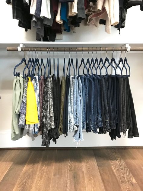 7 Closet Organization Tips You've Never Heard - Organized Life Design : Organized Life Design Organized Closets, Closet Organization Tips, Pants Organization, Design Closet, Hanging Pants, Pant Storage, Jacket Hanger, Closet Organized, Organized Closet