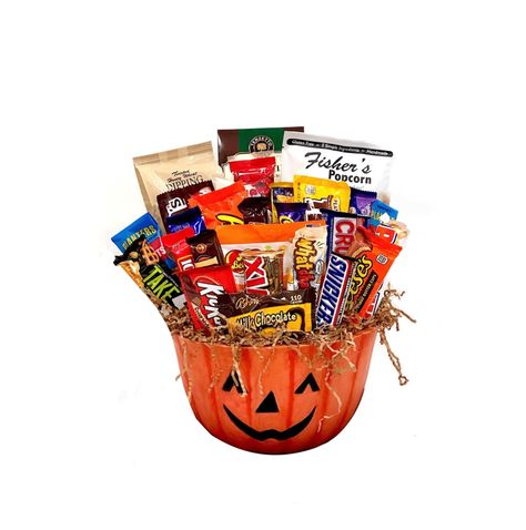 10" Timberland Halloween Pumpkin Gift Basket with Premium Halloween Candy, Chocolates, and Snacks. Hand-Crafted Halloween Pumpkin Candy Gift Basket for Kids, Families, and Clients! (32 Piece) Tricky Tray, Pumpkin Basket, Savory Treats, Pumpkin Gift, Fall Party, Sweet And Savory, Halloween Candy, Chocolate Candy, Halloween Gift