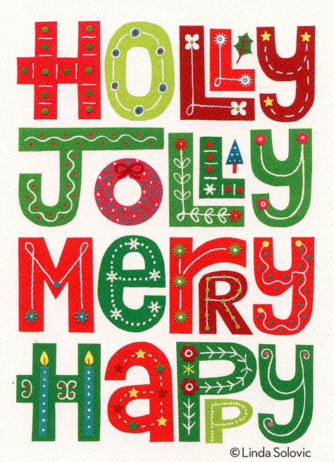 Christmas Design Graphic Illustration, Christmas Typography Design, Merry Christmas Typography, Christmas Graphic Design, Holiday Graphics, Christmas Typography, Graphic Design Cards, Christmas Fonts, Christmas Graphics