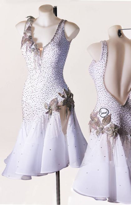 Latin American Dance, Dance Style Outfits, American Dance, Dancesport Dresses, Dancer Dress, Mesh Gloves, Ballroom Costumes, Tango Dress, Latin Dress