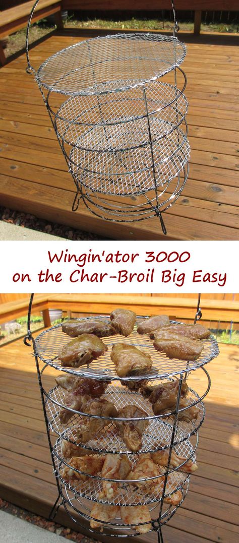 Wingin'ator 3000 on the Char-Broil Big Easy Big Easy Cooker, Charbroil Big Easy Recipes, Big Easy Turkey Fryer, Turkey Fryer Recipes, Big Easy Recipes, Char Broil Big Easy, Whole Chickens, Turkey Fryer, Easy Grilling Recipes