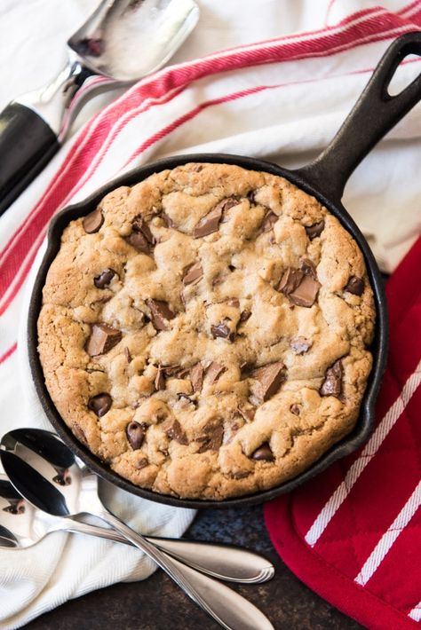 Skillet Cookie For Two, Practical Chemistry, Cookie For Two, Fandom Recipes, Small Cast Iron Skillet, Chocolate Chip Skillet Cookie, Skillet Cookies, Skillet Desserts, Low Carb Desserts Easy