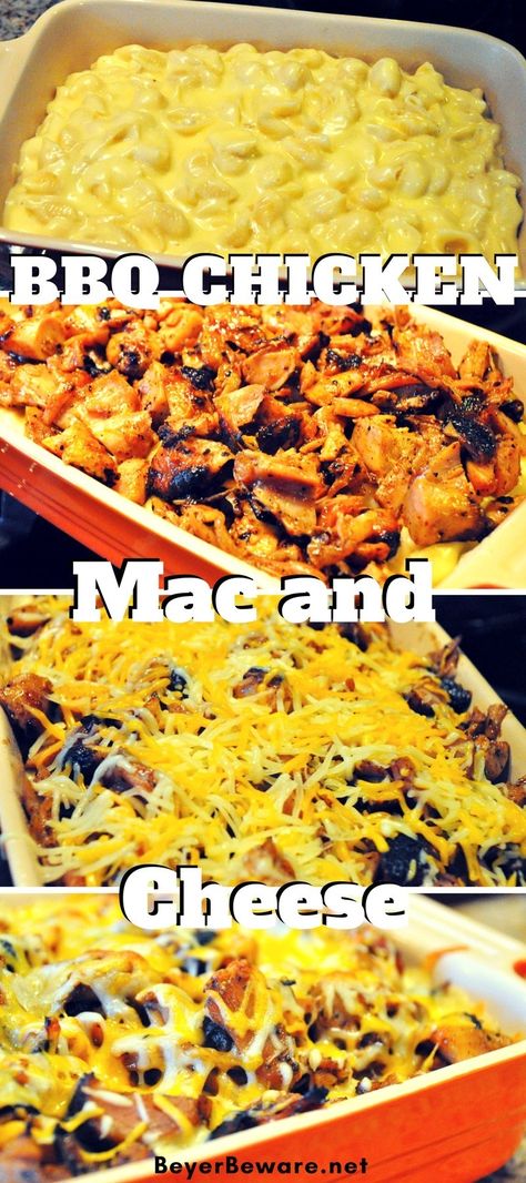 BBQ chicken mac and cheese is a great way to use leftover grilled BBQ chicken with cheesy macaroni for a quick go-to weeknight meal. Bbq Chicken Mac And Cheese, Leftover Bbq Chicken Recipes, Bbq Chicken Breast Recipe, Chicken Mac And Cheese, Cheesy Macaroni, Easy Bbq Chicken, Bbq Chicken Breast, Barbeque Chicken, Grilled Bbq Chicken