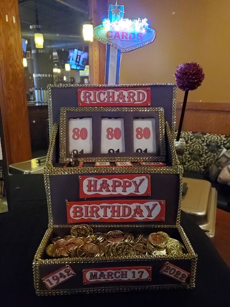 Casino Gift Ideas, 40th Birthday Gifts Diy, Lottery Ticket Gift, Casino Money, Casino Birthday Party, Casino Birthday, Halloween Basket, Vegas Theme, Casino Party Decorations