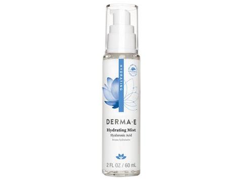 derma e Hydrating Mist with Hyaluronic Acid | LovelySkin Derma E, Natural Fragrance Oil, Hydrating Mist, Retinol Serum, Wind Energy, Dewy Skin, Hyaluronic Acid Serum, Face Hydration, Hydrating Serum