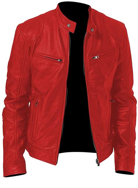 Vintage Biker Jacket, Suede Jacket Men, Man Cafe, Red Motorcycle, Distressed Leather Jacket, Vintage Biker, Men's Leather Jacket, Real Leather Jacket, Biker Leather