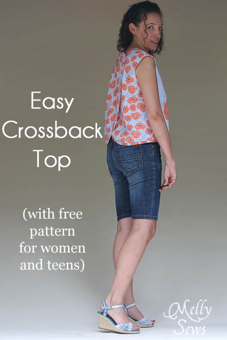 Love this Crossback Top for Summer by Melly Sews featuring Modern Yardage fabric - free pattern! Melly Sews, Sewing Top, Sewing Tops, Diy Vetement, Couture Sewing, Top For Summer, Diy Couture, Sewing Patterns Free, Free Sewing