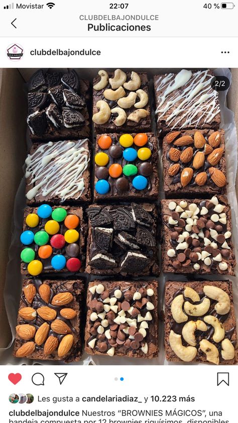 Selling Brownies Packaging, Brownie Treat Boxes, How To Decorate Brownies, Decorating Brownies, Brownie Decorado, Brownies Decorados, Brownie Shop, Decorated Brownies, Brownie Packaging