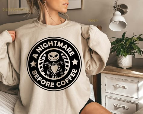 A Nightmare Before Coffee Sweatshirt, Merry Christmas Hoodie, Happy New Year Shirt, Crewneck Cute Sweatshirt, Comfortable Tee, Holiday Gift ---------- How to Order Your Custom Design T-shirt ---------- * Choose your t-shirt color * Choose your size * Choose your design&text color * Type your design&text color in personalization box * PLEASE make sure all your order's steps - Backside design is additional fee, please make sure to add the fee into your purchase. - Please check the color ch Happy New Year Shirt, Nightmare Before Coffee, New Year Shirt, Witch Sweatshirt, Christmas T Shirt Design, Coffee Sweatshirt, New Years Shirts, Christmas Crewneck, Christmas Hoodie