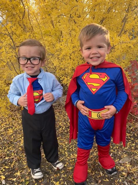 Twin Boy Costume Ideas, Clark Kent Halloween Costume, Clark Kent Costume, Childrens Halloween Costumes, Twin Costumes, Superman Costume, Superman Costumes, 2024 Ideas, Men's Clarks