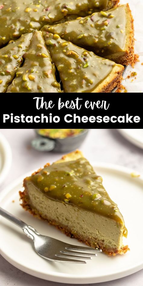 Italian Pistachio Cheesecake, Strawberry And Pistachio Cake, White Chocolate Pistachio Cheesecake, Luscious Lemon Lime Cherry Pistachio Cheesecake, What To Do With Pistachio Butter, Pistachio Cream Cheesecake, Cheesecake Recipes Pistachio, Vegan Pistachio Cheesecake, Pistachio White Chocolate Cheesecake