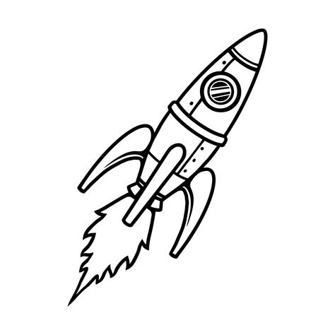 Rocket Vector Illustration, Space Rocket Tattoo, Rocket Tattoo Design, Rocket Sketch, Rocket Ship Craft, Emoji Tattoo, Rocket Cartoon, Rocket Tattoo, Tattoo Salon