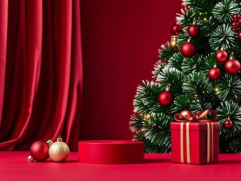 Christmas Podium, Christmas Theme Background, Promotion Background, Podium Product, Christmas Stage, Holiday Arrangement, Merry Christmas Banner, Holiday Banner, Theme Background