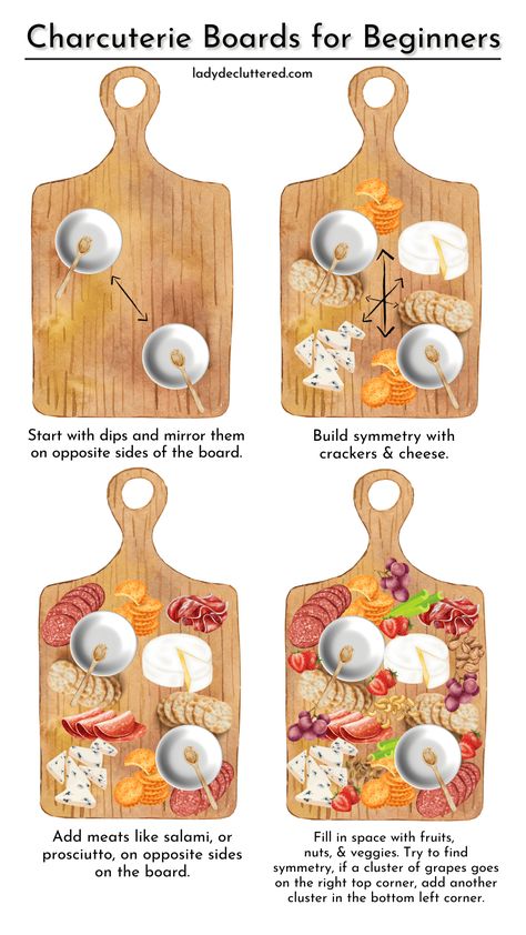 20 Charcuterie Boards for a Crowd » Lady Decluttered Charcuterie Board Diagram, Party Food Adults, Charcuterie Board Ingredient List, Charcuterie Board For A Crowd, Charcuterie Board Layout, Box Dulces, Charcuterie Business, Caprese Appetizer, Charcuterie Appetizers