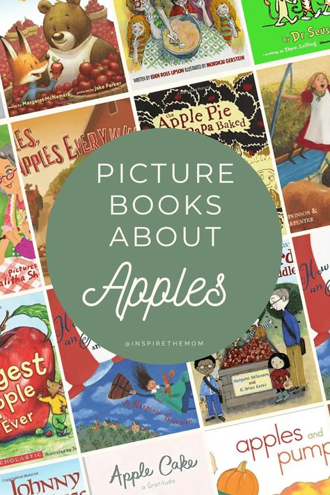 Awesome Picture Books About Apples - Inspire the Mom Books About Apples, Peaceful Preschool, Pie Pictures, Apple Picture, Apple Preschool, Preschool Lesson Plans, Fallen Book, Fall Apples, Preschool Books