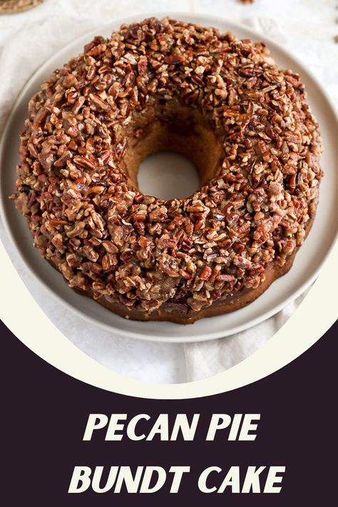 Pecan Pie Bundt Cake https://www.theladychef.com/pecan-pie-bundt-cake/ Pecan Upside Down Bundt Cake Recipe, Pecan Pie Cake Recipe Easy, Pecan Pie Bundt Cake Recipe, Pecan Pie Bundt Cake, Pecan Pie Pound Cake, Pecan Pie Cake Recipe, Classic Pecan Pie, Homemade Pecan Pie, Pecan Pie Cake