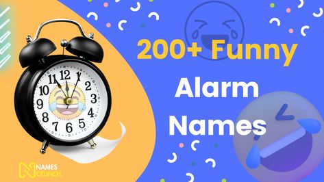 An assortment of creative and amusing alarm clock names with vibrant clock graphics. Alarm Names, Llama Activities, Funny Alarms, Time In French, How To Tell Time, Ear Pin, French Immersion, Animal Sounds, The Rooster