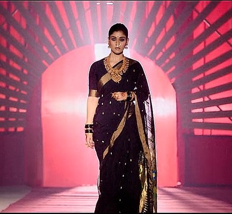 Black Saree Look Traditional Marathi, Nayanthara Mookuthi Amman, Mookuthi Amman Nayanthara Sarees, Nayanthara Jewellery, Nayantara In Saree, Nayantara Saree, Mookuthi Amman, Nayanthara Saree, Nayanthara In Saree