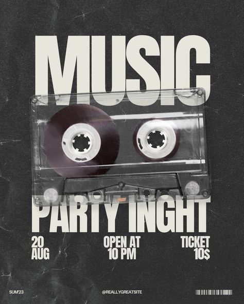 Beige Black Vintage Music Party Night Instagram Post - Templates by Canva Karaoke Night Flyer Design, Testimonial Graphic, Dj Event, Karaoke Night, Music Night, Party Ladies, A4 Document, Karaoke Party, Instagram Party