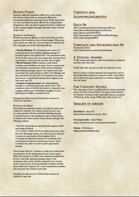 Dnd 5e Vampire, Homebrew Feats 5e, Vampire Dnd Stats, Dnd Generator, Dnd 5e Homebrew Monsters Low Level, Dnd 5e Necromancer Stats, Dnd Feats, Blood Magic, Homebrew Items