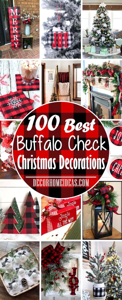 DIY Buffalo Check Christmas Decor Ideas, ornaments, Christmas trees, printables #Christmas #buffalocheck #diy #decorhomeideas Buffalo Plaid Christmas Ornaments, Buffalo Check Christmas Decor, Buffalo Plaid Christmas Decor, Buffalo Plaid Christmas Tree, Plaid Christmas Decor, Buffalo Check Christmas, White Christmas Trees, Christmas Tree Ideas, Buffalo Plaid Christmas