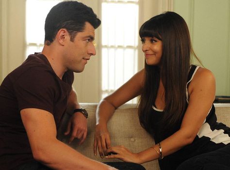 Why We Have Zooey Deschanel's Pregnancy to Thank for That Epic New Girl Proposal Hannah Simone, Max Greenfield, New Girl Cece Parekh, New Girl Outfits, Max Greenfield, Hannah Simone, Girls Hannah, Nick And Jess, Jake Johnson, Jessica Day, Bridget Jones