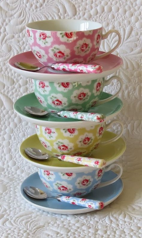 Cath Kidston Shop, Vintage Dishware, Quilting Studio, My Hubby, Happy Dance, Cath Kidston, Macaroons, Queen Anne, Pastel Colors