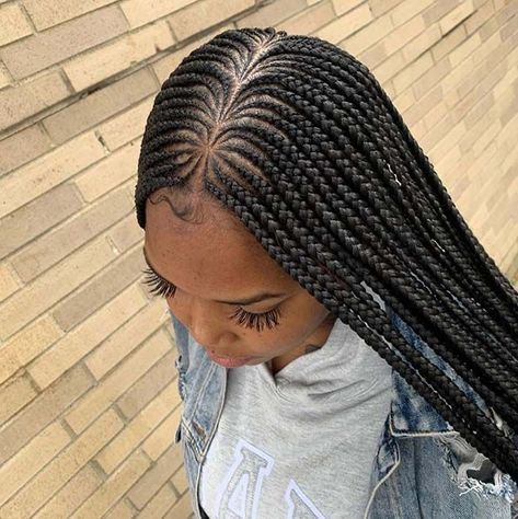 Three Layer Braids For Black Women, 2 Layer Cornrows Braids, Layer Braids Black Hairstyles, 3 Layer Braids, Feed In Box Braids, 3 Layer Feed In Braids, Layered Braids Black Hairstyles, Two Layer Braids, 2 Layer Feed In Braids