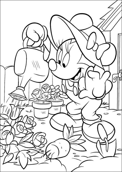 Minnie Mouse 25 dibujos faciles para dibujar para niños. Colorear Diy Coloring Books, Minnie Mouse Coloring Pages, Garden Coloring Pages, Mickey Mouse Coloring Pages, Mouse Color, Spring Coloring Pages, Disney Colors, Easy Coloring Pages, Cartoon Coloring Pages