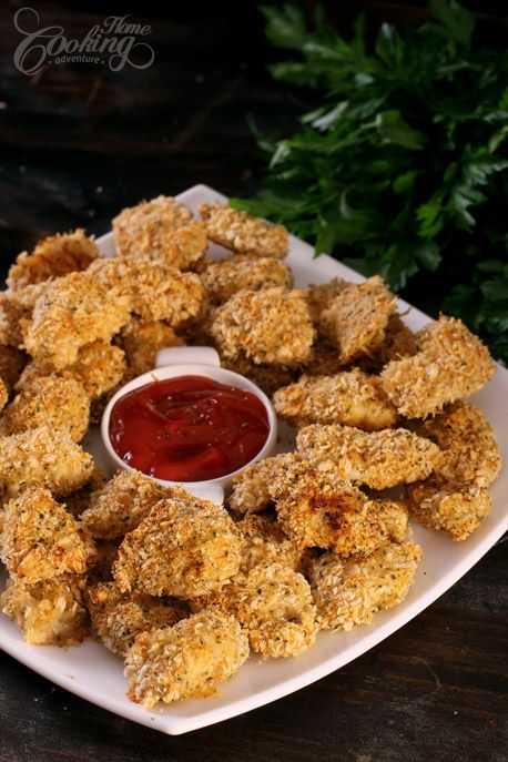 Parmesan Chicken Bites, Spicy Chicken Bites, Parmesan Bites, Baked Parmesan Chicken, Baked Parmesan Crusted Chicken, Baked Garlic Parmesan Chicken, Chicken Strip Recipes, Oven Baked Chicken Parmesan, Parmesan Chicken Wings