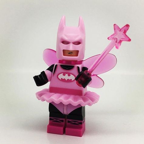 Girly Pop Batman, Pink Lego Batman Pfp, Pink Batman Costume, Fairy Lego Batman, Pink Fairy Batman, Fairy Batman Costume, Ballerina Batman, Pink Lego Batman, Batman Coquette