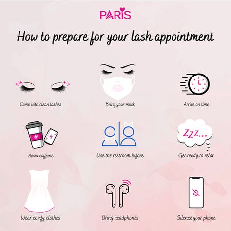 Preparing Your Client’s For Their First Lash Appointment – Paris Lash Academy Lash Extensions Care, Lash Academy, Lash Appointment, Eyelash Technician, Perfect Eyelashes, Lash Salon, Eyelash Extentions, Lash Business, Lash Room