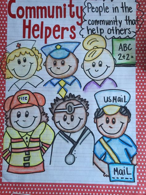 My community helpers anchor chart Community Helper Anchor Chart, Community Helpers Preschool Theme Bulletin Boards, Community Anchor Chart, Community Helpers Anchor Chart, Community Helpers Kindergarten, Community Helpers Activities, Community Helpers Unit, Community Workers, Kindergarten Anchor Charts