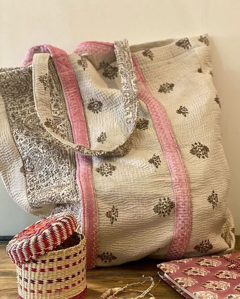 Kantha bag . Our top-selling vintage kantha bags Made from vintage Kantha from bulk productions, these bags have been a rage with our wholesalers!!! One must try these! • • #handmade #kantha #kanthabag #Patchwork #totebag #quiltedbag #bags #jholabag #weekenderbag #weekender #beachbag #travelbag #bagsofinstagram #accessories Kantha Bag, Vintage Kantha, Quilted Bag, Top Selling, Weekender Bag, Beach Bag, Travel Bag, Bag Making, Tote Bag