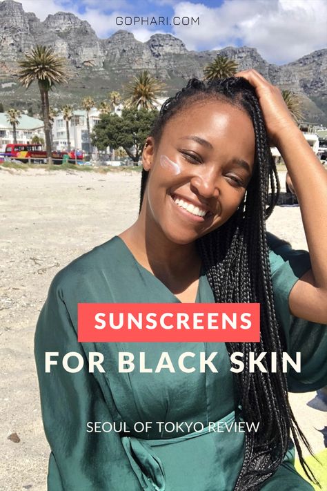 These sunscreens leave no white cast on black skin! #sunscreen #melaninskincare #melaninskin Sunscreen Black Skin, No White Cast Sunscreen, Spf Cream, Mecca Cosmetica, Japanese Skincare, Skin Care Diy, Physical Sunscreen, Chemical Sunscreen, Best Sunscreens