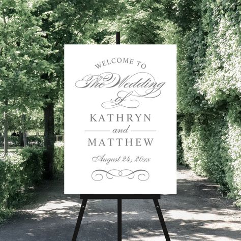 Wedding Ceremony Welcome, Navy Blue Wedding Theme, Grey Wedding Theme, Vintage Calligraphy, White Wedding Ceremony, Rose Gold Wedding Invitations, Magnolia Wedding, Gold Calligraphy, Blue Themed Wedding