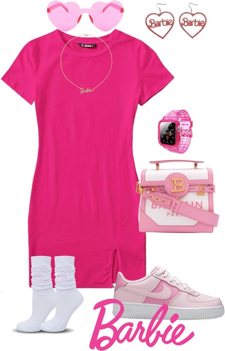 Barbie Dress Up Day At School, Barbie Outfit Ideas For Women, Everyday Cosplay, Barbie Costume, Movie Inspired Outfits, Dress Up Day, Movies Outfit, Barbie Dress, Types Of Dresses