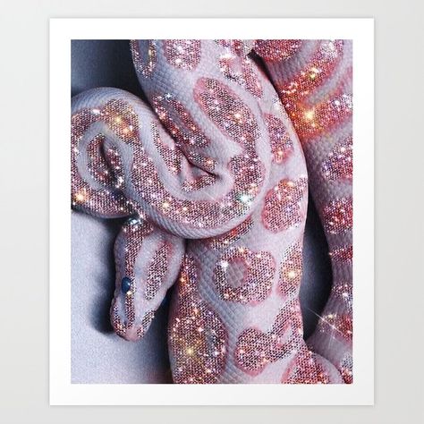 Arte Glitter, Whats Wallpaper, Pretty Snakes, Snake Wallpaper, Glitter Photography, Pink Tumblr Aesthetic, Cute Snake, Snake Art, Baby Pink Aesthetic