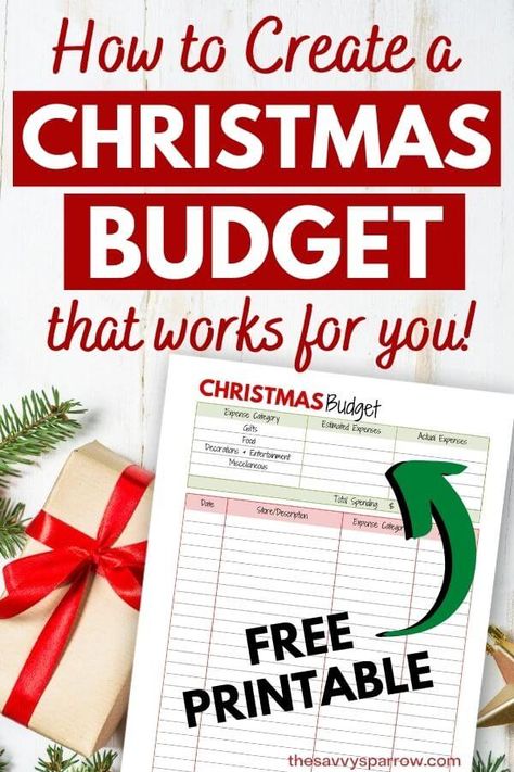 A Christmas Budget is important so you don’t go hog-wild and overspend for the holidays. Learn how to create a budget for Christmas expenses, and easily track Christmas spending with a free Christmas budget printable!  Step by step guide for budgeting for Christmas gifts, decorations, food, and more! Christmas Gift Budget Printable, Christmas Budget Printable Free, Christmas Budget Planner, Christmas Budget Printable, Christmas Budget Ideas, Holiday Budget Planner, Personal Budget Planner, Budget Christmas Gifts, Cheap Diy Christmas Gifts