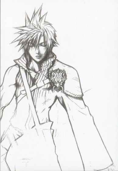 Cloud Strife Official Art, Final Fantasy Drawing, Cloud Strife Advent Children, White Demon, Tetsuya Nomura, Final Fantasy Cloud, Final Fantasy Vi, Final Fantasy Xii, Advent Children