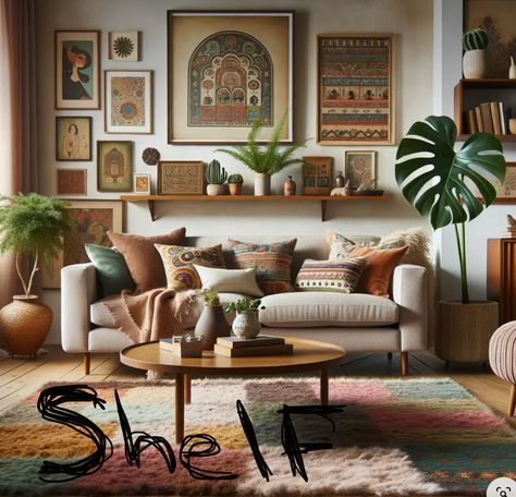 Modern Boho Living Room Decor, Living Room Design Boho, Boho Living Room Inspiration, Bohemian Style Sofa, Bohemian Living Room Decor, Modern Boho Living Room, Living Room Decor Inspiration, Living Room Design Ideas, Mid Century Living Room